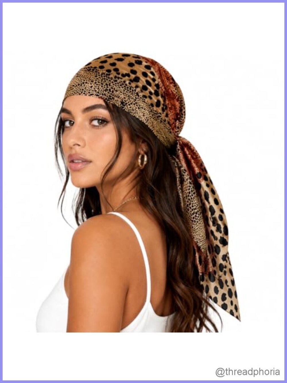 Silk Feel Square Scarf Neck Hair Bandana Wrap Lightweight